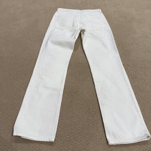 Agolde Lana Slice Jean in Element White Mid Rise Straight Leg Size 26 A9042-1183 - Picture 14 of 15